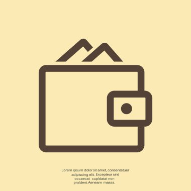 Basit cüzdan web simgesi