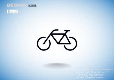 Bisiklet basit web simgesi