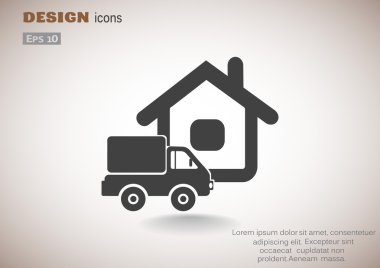 Kamyon evi web simgesinin yanında