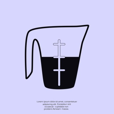 Ölçüm fincan sıvı simgesiyle