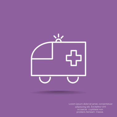Ambulans araba web simgesi