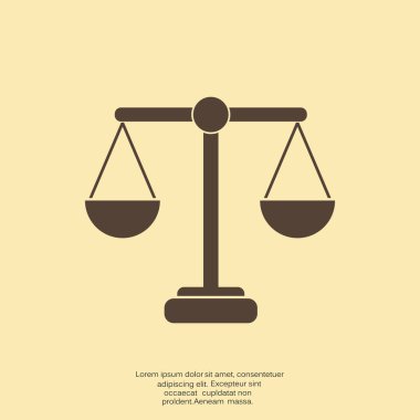 Adalet basit web simgesi ölçekleri