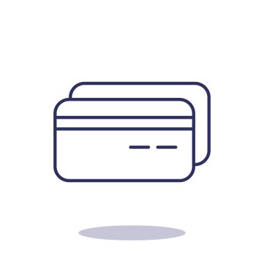 Plastik kart basit web simgesi