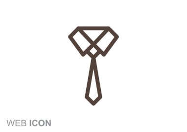 Düğümlü kravat basit web simgesi