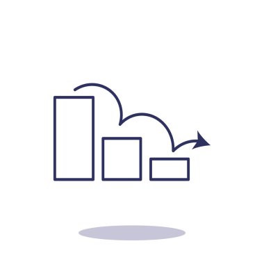 Grafik simgesi üzerinde Eğri ok