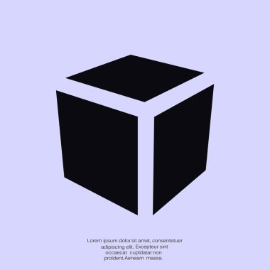 Basit küp web simgesi