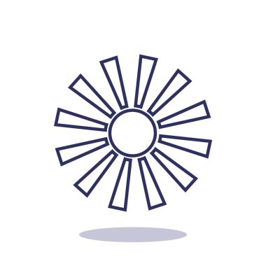 Güneş ışınları basit simgesiyle