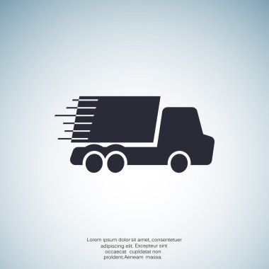 Hızlı teslimat kavramı üzerinde basit kamyon