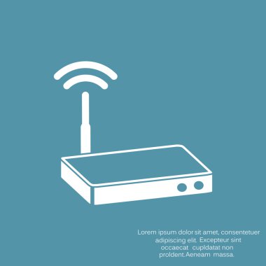 Dalgalar web simgesi ile modem