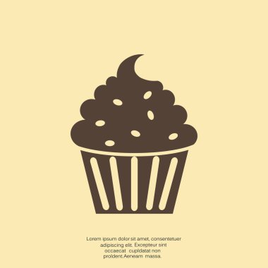 Cupcake tatlı web simgesi