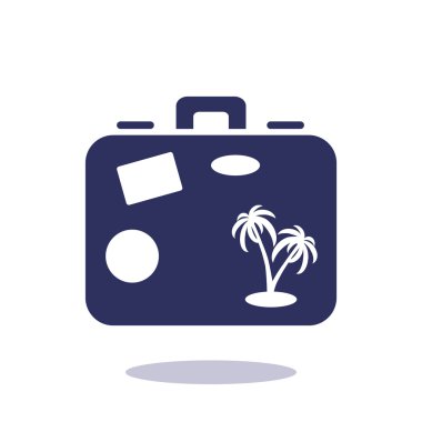 Turist bavul basit web simgesi