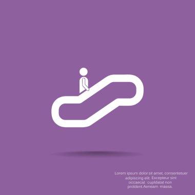 Adam yürüyen merdiven bilgi işareti