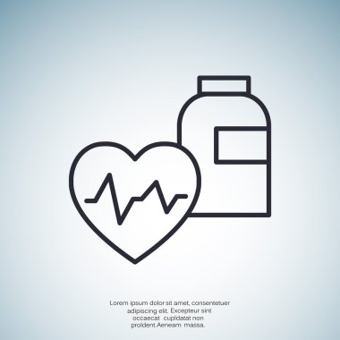 Kardiyoloji tıp basit web simgesi