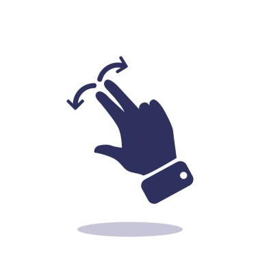 Dokunmatik ekran web simgesi, anahat basit vektör çizim