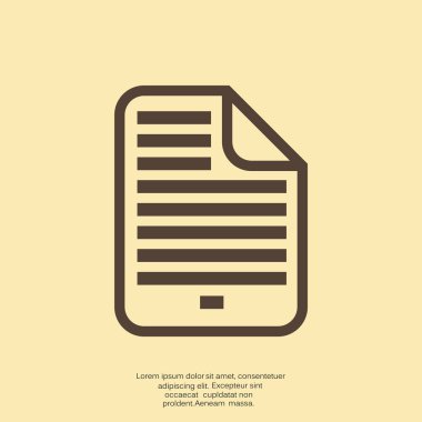 Belge dosya basit web simgesi