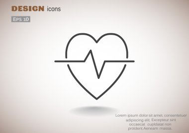 Kardiyoloji sembol basit simgesini