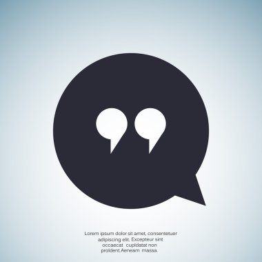 İletişim web simgesi, tırnak işareti kabarcık