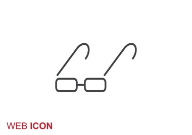 Basit dikdörtgen gözlük simgesi