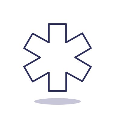 Tıp sembolü basit web simgesi