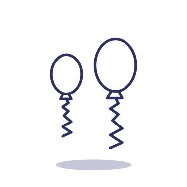 Basit balonlar anahat simgesini