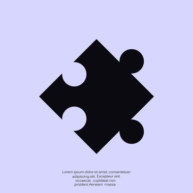 Bulmaca öğesi basit web simgesi