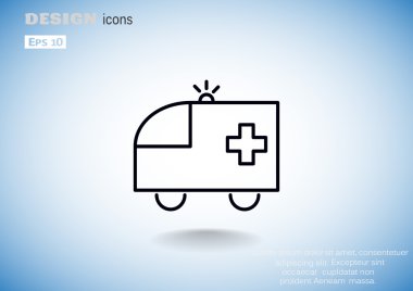 Ambulans araba web simgesi