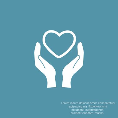 Eller basit simgesi kalp