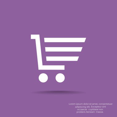 Alışveriş sepeti basit web simgesi