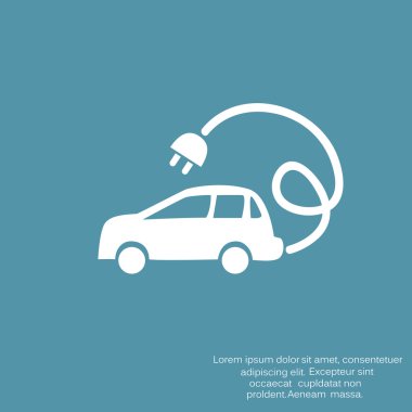 Elektrik araba basit web simgesi