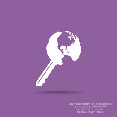 Dünya web simgesi anahtarı