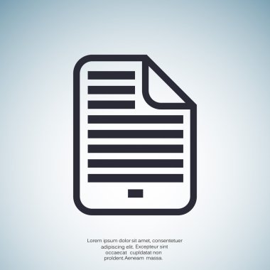 Belge dosya basit web simgesi