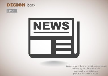 Basit gazete web simgesi