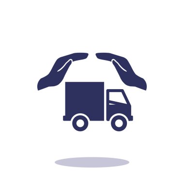 Eller web simgesi ile kamyon