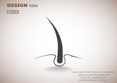 Hasarlı saçın web simgesi