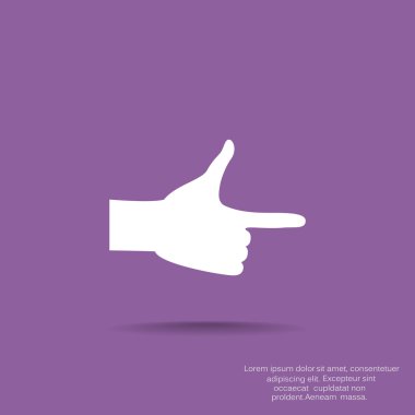 El ile düz parmak işaret