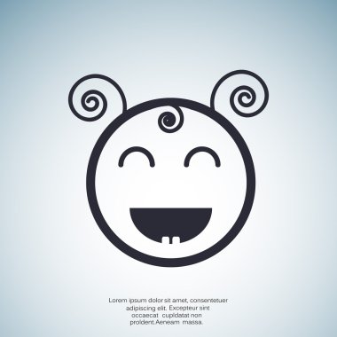 Mutlu bir çocuk yüzü doodle