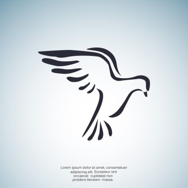 Güvercin basit web simgesi