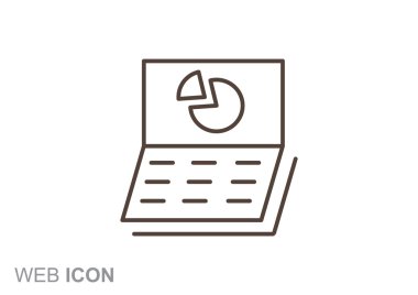 Basit laptop ekran simgesini grafikte ile