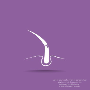 Hasarlı saçın web simgesi