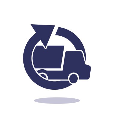 Yuvarlak ok ile basit kamyon