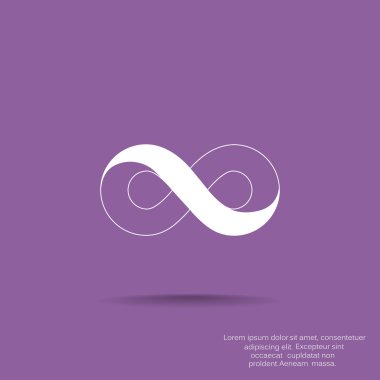 Sonsuzluk sembolü web simgesi, vektör tasarımı