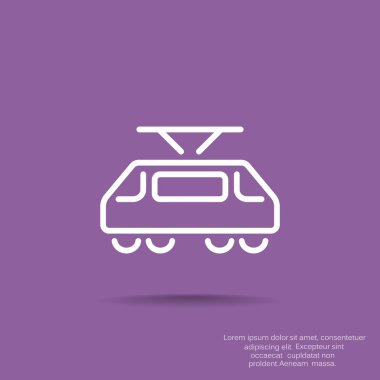 Basit tramvay web simgesi