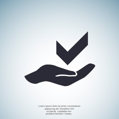 El web simgesi onay sembolü