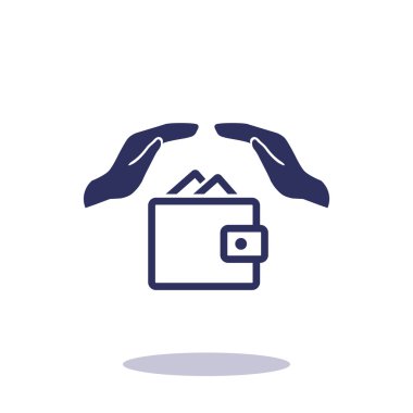 Eller web simgesi ile cüzdan