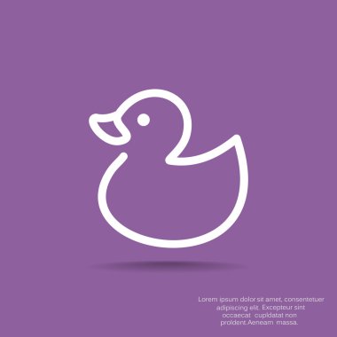 Oyuncak ördek yavrusu anahat web simgesi