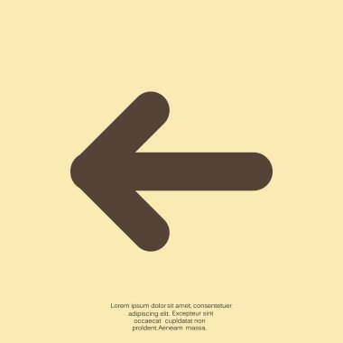 Ok işaret sol simgesi