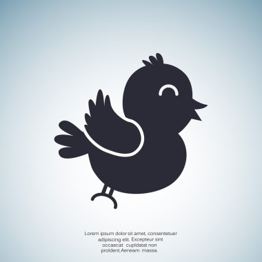 Şarkı kuş basit web simgesi