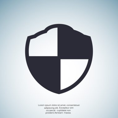 Basit kalkan web simgesi, koruma kavramı