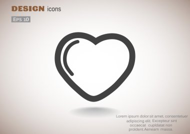 Basit kalp web simgesi