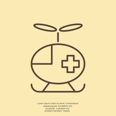 Basit helikopter web simgesi